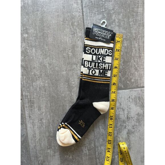 SOUNDS LIKE BULLSHIT TO ME Socks Gumball Poodle Unisex Ribbed Gym Crew Socks NEW - Picture 9 of 11